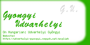 gyongyi udvarhelyi business card