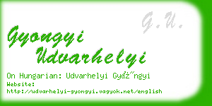 gyongyi udvarhelyi business card